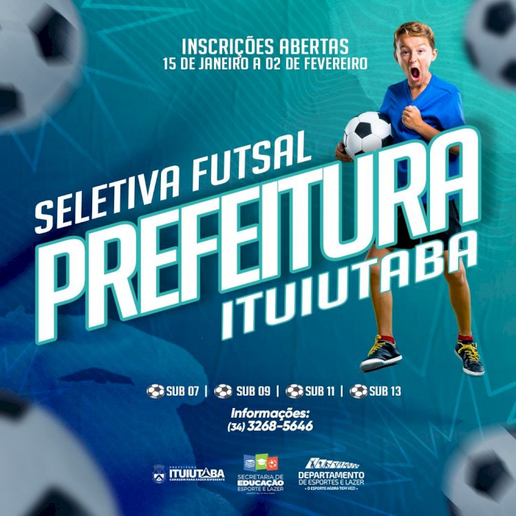 Departamento de Esportes e Lazer abre inscrições para seletivas de Futsal